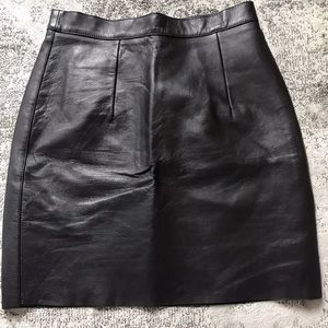 American apparel leather skirt